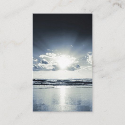 ビーチ自然悔やみや弔慰葬儀記念カード 名刺 (正面)