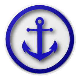 ビーチ航海のいかりキャビネット引出しノブ セラミックノブ