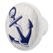 ビーチ航海のいかりキャビネット引出しノブ セラミックノブ (右)