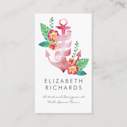 ビーチ航海のいかりコースタルクルーズヨットパーティー 名刺 (正面)