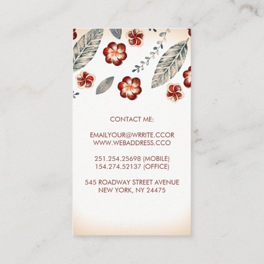 ビーチ航海のいかりコースタルクルーズヨットパーティー 名刺 (裏面)