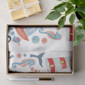 ビーチ航海のいかりシーシェルズセーリングボート 薄葉紙 (ギフト)