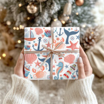 ビーチ航海のいかりシーシェルセーリングボートパターン