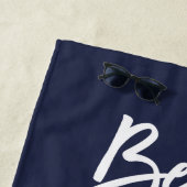 ビーチ航海のいかりネイビーブルー付き花嫁タオル ビーチタオル (インサイチュ)