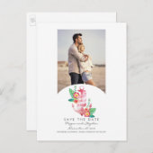 ビーチ航海のいかり写真の保存日付 案内ポストカード (正面/裏面)