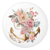 ビーチ航海のいかり海水色 セラミックノブ (正面)