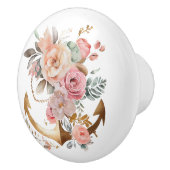 ビーチ航海のいかり海水色 セラミックノブ (右)