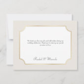 ビーチ航海のいかり結婚サンキューカード サンキューカード (裏面)