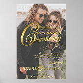 ビーチ航海のの取り外し式の写真結婚の写真 ポスター (正面)