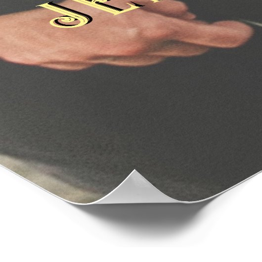 ビーチ航海のの取り外し式の写真結婚の写真 ポスター (角)