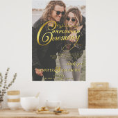 ビーチ航海のの取り外し式の写真結婚の写真 ポスター (キッチン)