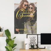 ビーチ航海のの取り外し式の写真結婚の写真 ポスター (ホームオフィス)