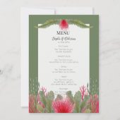 ビーチ航海のをテーマにしたウェディングレセプションメニュー 招待状 (正面)