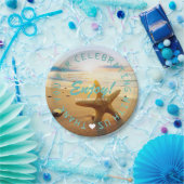 ビーチ航海のウェディングパパーソナライズされたーティ ペーパープレート (パーティー)