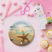 ビーチ航海のウェディングパパーソナライズされたーティ ペーパープレート (パーティー)