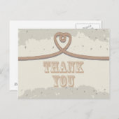 ビーチ航海のサンドハートノットありがとう ポストカード (正面/裏面)