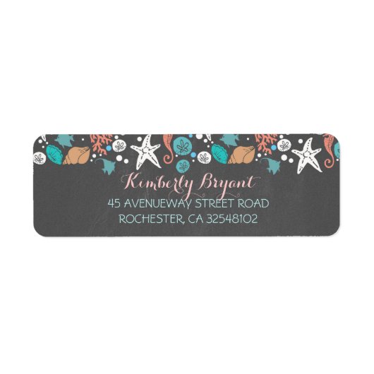 ビーチ航海のシャルボ結婚ード ラベル (正面)