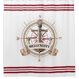 ビーチ航海のシャワーカーテン シャワーカーテン