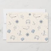 ビーチ航海のシャワー 招待状 (裏面)