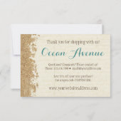 ビーチ航海のシーシェル&サンドブティックサンキューユア サンキューカード (裏面)