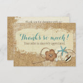 ビーチ航海のシーシェル&サンドブティックサンキューユア サンキューカード (正面/裏面)