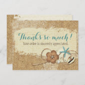 ビーチ航海のシーシェル&サンドブティックサンキューユア ポストカード (正面/裏面)