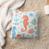 ビーチ航海のシーライフ装飾用クッション クッション (ブランケット)