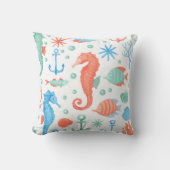 ビーチ航海のシーライフ装飾用クッション クッション (正面)