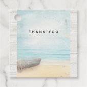 ビーチ航海のシーンとローボート&魚釣りネット フェイバータグ (正面)