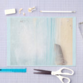 ビーチ航海のシーンとローボート&魚釣りネット 薄葉紙 (クラフト)