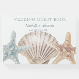 ビーチ航海のスターフィッシュシーシェルトロピカルズ結婚ーズ ゲストブック