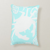 ビーチ航海のテーマカニ及び貝殻枕 アクセントクッション (裏面(縦))