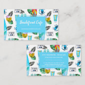 ビーチ航海のトロピカルビジネスカード 名刺 (正面/裏面)