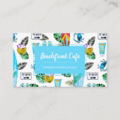 ビーチ航海のトロピカルビジネスカード 名刺 (正面)