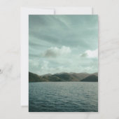 ビーチ航海のネイビーブルー結婚式招待状 招待状 (裏面)