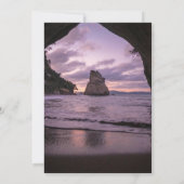 ビーチ航海のネイビーブルー結婚式招待状 招待状 (裏面)