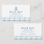 ビーチ航海のハウスコテージB&Bレンタル 名刺 (正面/裏面)