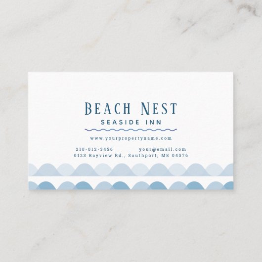 ビーチ航海のハウスコテージB&Bレンタル 名刺 (裏面)