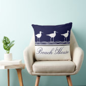 ビーチ航海のハウスネイビーブルーサンピパーズ クッション (椅子)