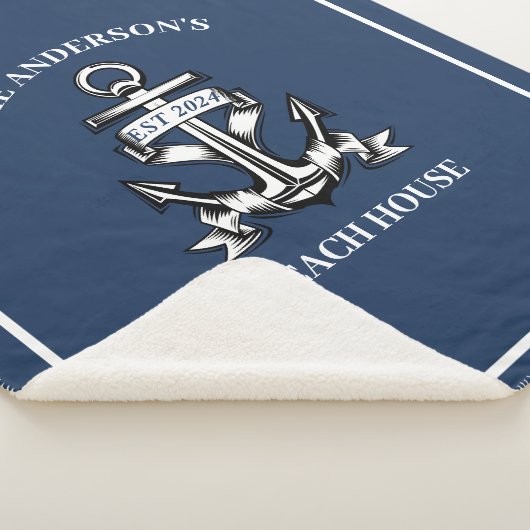 ビーチ航海のハウスファミリーネームエストシップいかり シェルパブランケット (3/4)