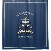 ビーチ航海のハウスファミリーネームエストシップいかり シャワーカーテン (正面)