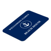 ビーチ航海のハウスファミリー名いかりネイビーブルー マグネット (左側)