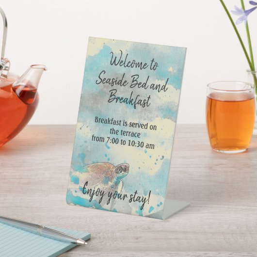 ビーチ航海のベッドアンドブレックファースト 台座サイン (インサイチュ)