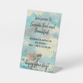 ビーチ航海のベッドアンドブレックファースト 台座サイン (正面)