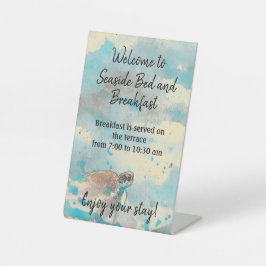 ビーチ航海のベッドアンドブレックファースト 台座サイン