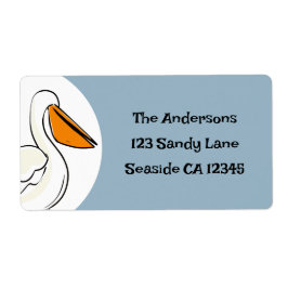 ビーチ航海のペリカン差出人住所 ラベル