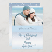 ビーチ航海のボーター写真クリスマスカード シーズンカード (正面/裏面)