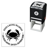 ビーチ航海の海カニ差出人住所 セルフインキングスタンプ (インサイチュ)