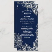 ビーチ航海の王室のブルーウェディングプログラム プログラム (正面/裏面)