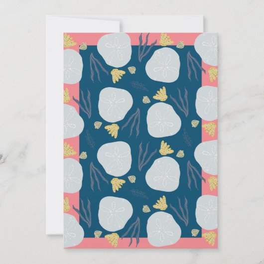 ビーチ船首手引きグリーティングカード (正面)